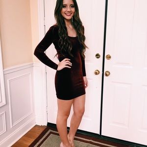 American Apparel velvet long sleeve dress